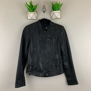 whetblu Women's Motorcycle Leather Jacket Size XS